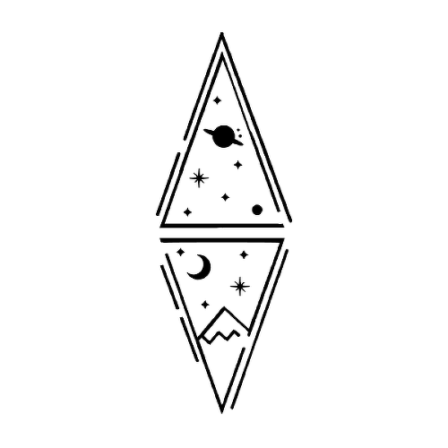 Eternal Skies by Christopher Hill is a Geometric temporary tattoo from inkbox - 1
