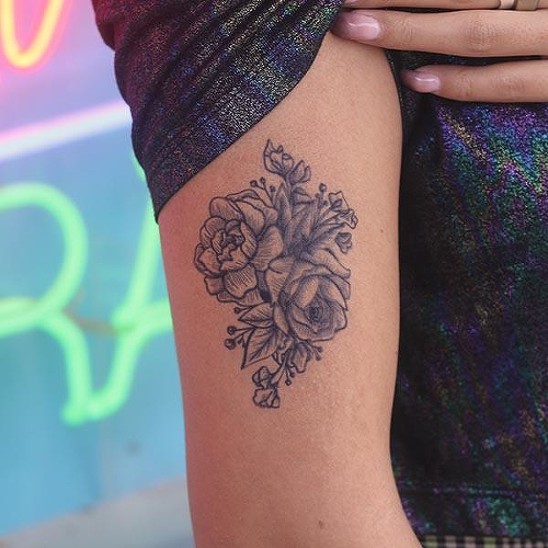 Flala by Kylie Stinson is a Flowers temporary tattoo from inkbox - 2