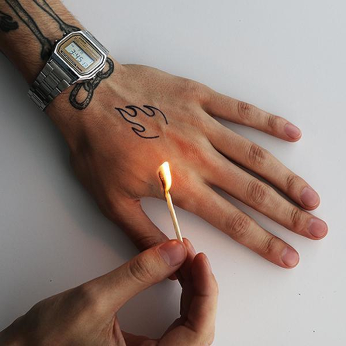Flegomai by Chrissy DiBiasio is a Minimal temporary tattoo from inkbox - 2