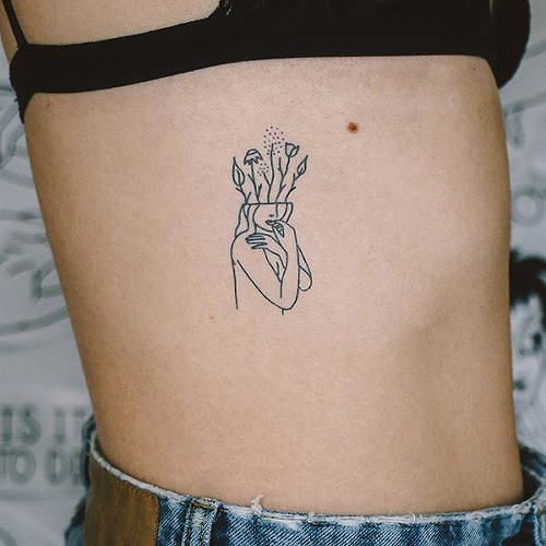 Flower Lady by Curt Montgomery is a Flowers temporary tattoo from inkbox - 2