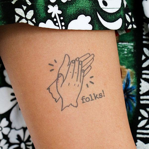 Folks by Kurtis Conner is a temporary tattoo from inkbox - 2