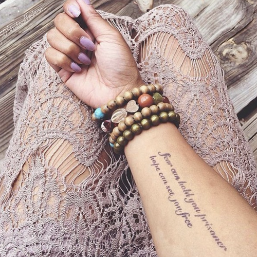 Free Fear by inkbox is a Quotes temporary tattoo from inkbox - 0