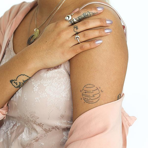Ganymede by Natalie Mi is a Space temporary tattoo from inkbox - 0