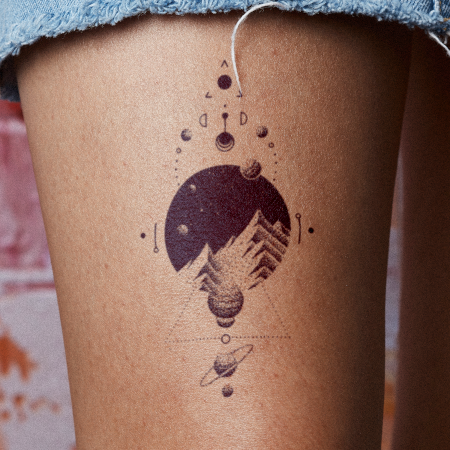 Geospace by Carsten Daub is a temporary tattoo from inkbox - 1