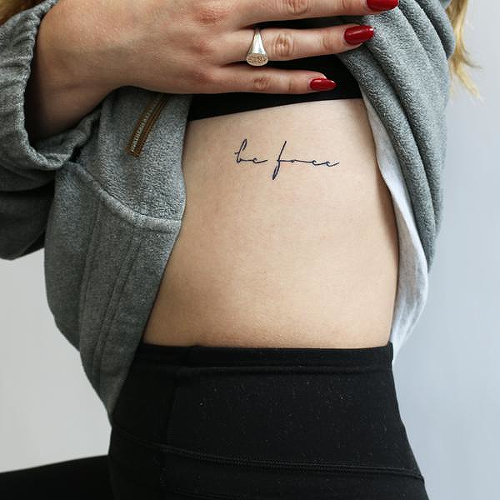 Gratuit by Miguel Romero is a Quotes temporary tattoo from inkbox - 2