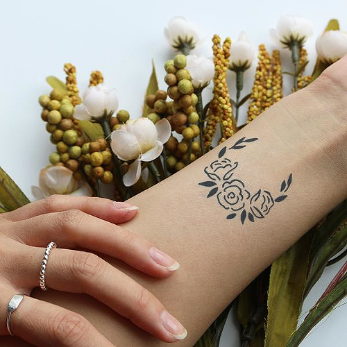 Halvmane by Lenera Solntseva is a Flowers temporary tattoo from inkbox - 0
