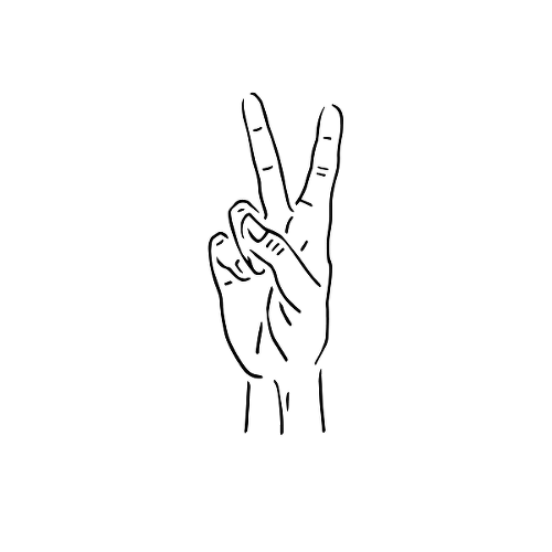 Handsy Hippie by Curt Montgomery is a temporary tattoo from inkbox - 1