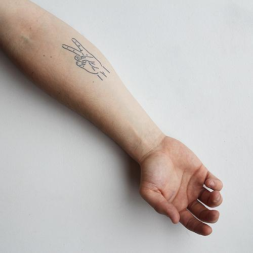 Handsy Hippie by Curt Montgomery is a temporary tattoo from inkbox - 2