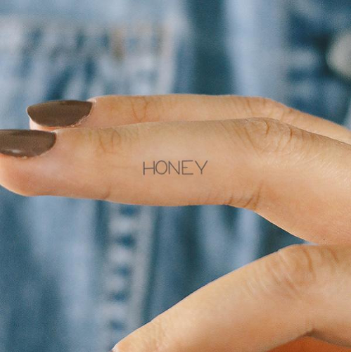 Honey Baby by Curt Montgomery is a Quotes temporary tattoo from inkbox - 2