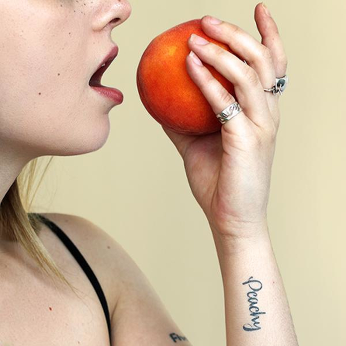 Juicy by Chrissy DiBiasio is a Words temporary tattoo from inkbox - 2