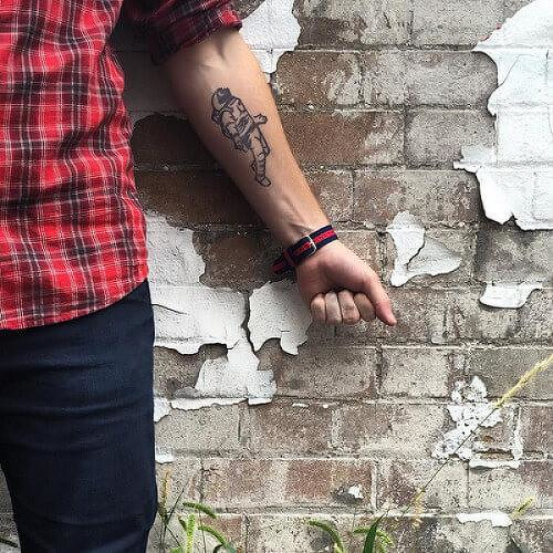 Major Tom by Kristine Vodon is a Space temporary tattoo from inkbox - 4