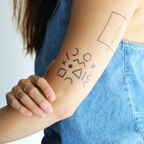 Memphis by Martith is a Geometric temporary tattoo from inkbox - 2
