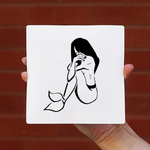 Merfraid by Emily Zadro is a temporary tattoo from inkbox - 0