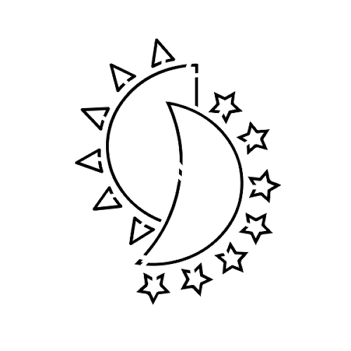 Mjesec by Bex Kelly is a Space temporary tattoo from inkbox - 1