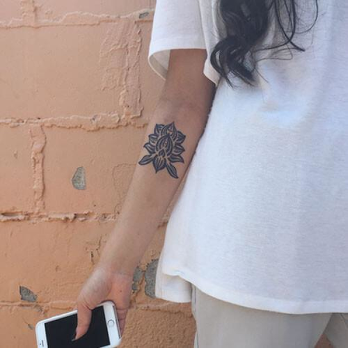 Nelumbo by Nikki Di Biasio is a Flowers temporary tattoo from inkbox - 2