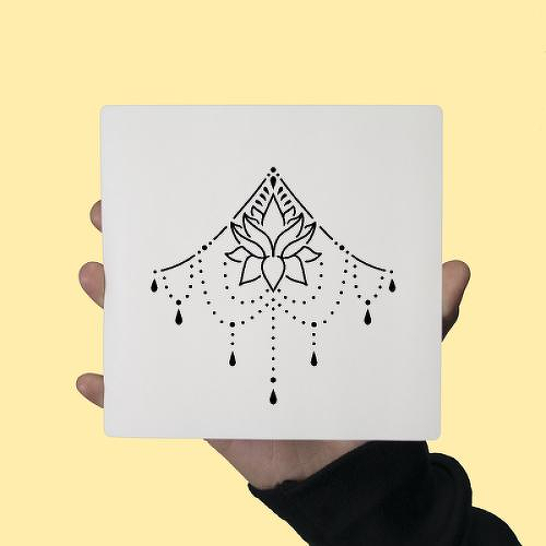 Nucifera by Louise Z. L. is a Flowers temporary tattoo from inkbox - 0
