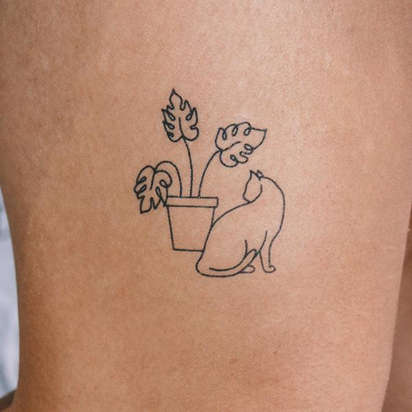 Oh Pretty Kitty by Curt Montgomery is a temporary tattoo from inkbox - 0