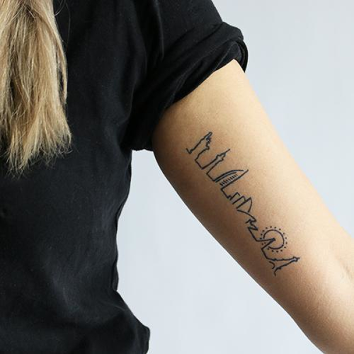 Peripatetic by Geige Silver is a Travel temporary tattoo from inkbox - 2