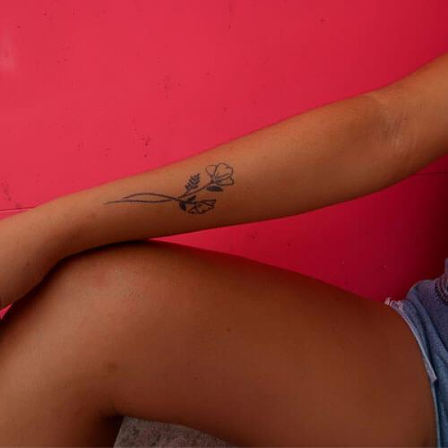 Poe by inkbox is a Flowers temporary tattoo from inkbox - 0