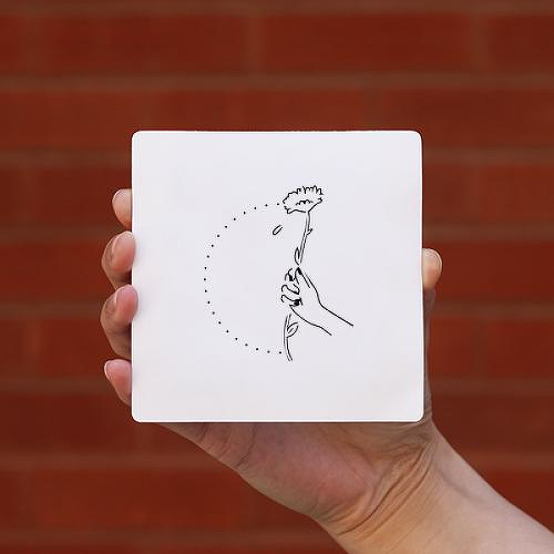 Pola Mjeseca by Lina is a Flowers temporary tattoo from inkbox - 0