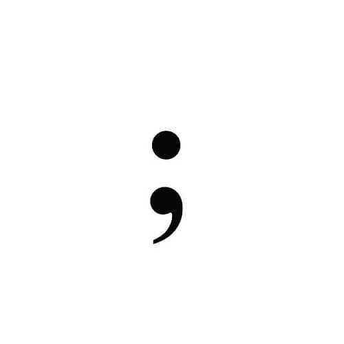 Project Semicolon by Inkbox is a Self-Love temporary tattoo from inkbox - 1