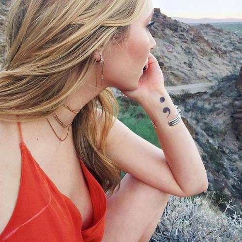 Project Semicolon by inkbox is a Self-Love temporary tattoo from inkbox - 2