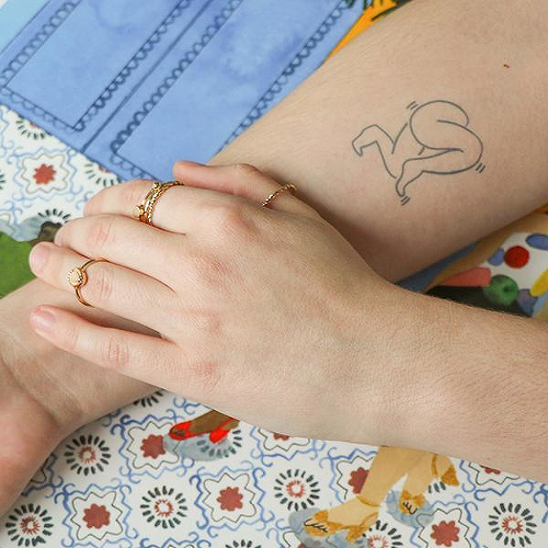 Promener by Kaleigh Dandeneau is a Minimal temporary tattoo from inkbox - 2