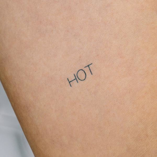 Real Hot BB by Curt Montgomery is a Words temporary tattoo from inkbox - 2