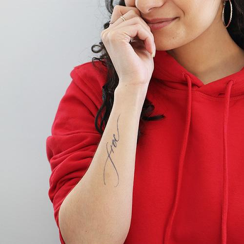 Resolvo by Written Word Calligraphy is a Quotes temporary tattoo from inkbox - 0