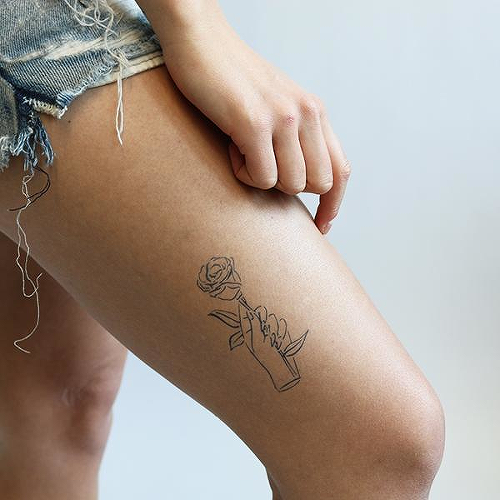 Roseus by Emma Melin is a Flowers temporary tattoo from inkbox - 0