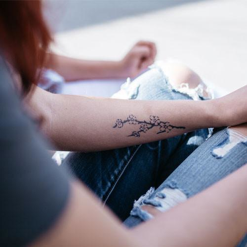Sakura by Felipe Sena is a Flowers temporary tattoo from inkbox - 2