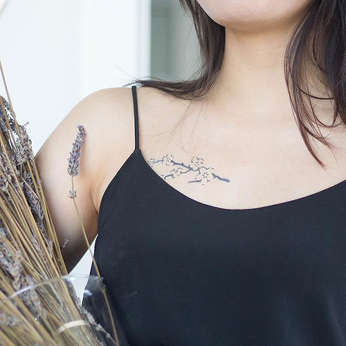 Sakura by Felipe Sena is a Flowers temporary tattoo from inkbox - 3