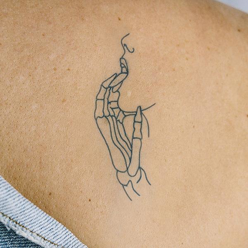 Skelekissy by Curt Montgomery is a Body temporary tattoo from inkbox - 2