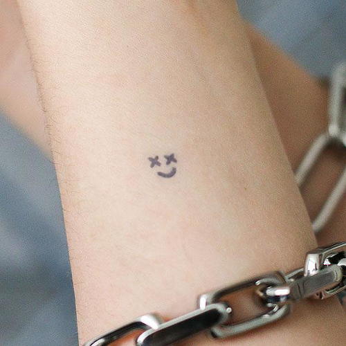 Smiley by Inkbox + Post Malone is a temporary tattoo from inkbox - 2