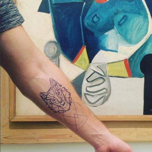 Solitarius Lupus by Kristine Vodon is a Animals temporary tattoo from inkbox - 4