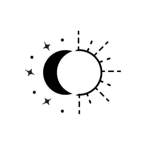 Solluna by Felipe Sena is a Space temporary tattoo from inkbox - 1