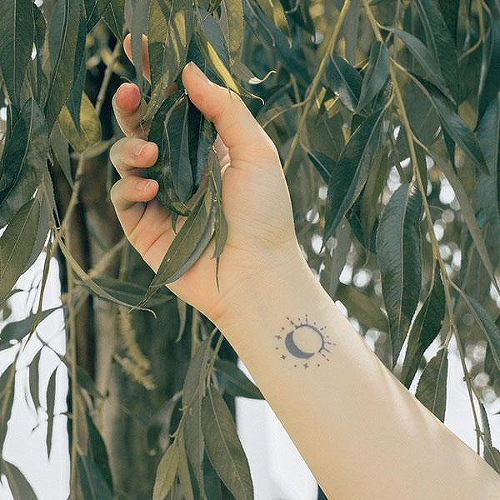 Solluna by Felipe Sena is a Space temporary tattoo from inkbox - 2