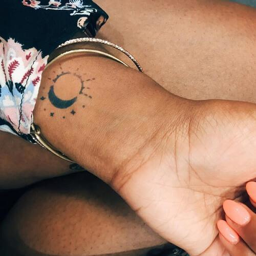 Solluna by Felipe Sena is a Space temporary tattoo from inkbox - 3