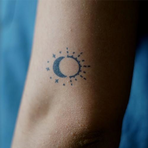 Solluna by Felipe Sena is a Space temporary tattoo from inkbox - 4
