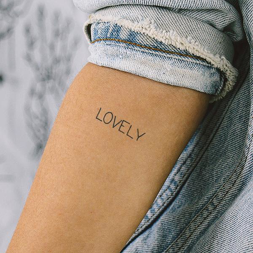 Sweet Girl by Curt Montgomery is a Quotes temporary tattoo from inkbox - 2