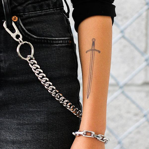 Sword by Post Malone is a temporary tattoo from inkbox - 2