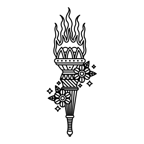 Torch by nickbaileydesigns is a Flowers temporary tattoo from inkbox - stencil