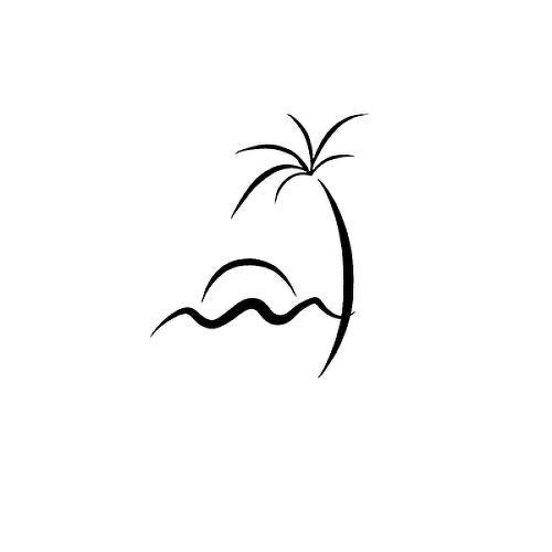 Tropski by Mikie Jae is a Minimal temporary tattoo from inkbox - 1