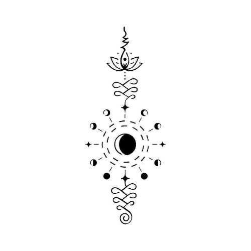 Unaluna by Aleksandra Slowik is a Geometric temporary tattoo from inkbox - 1