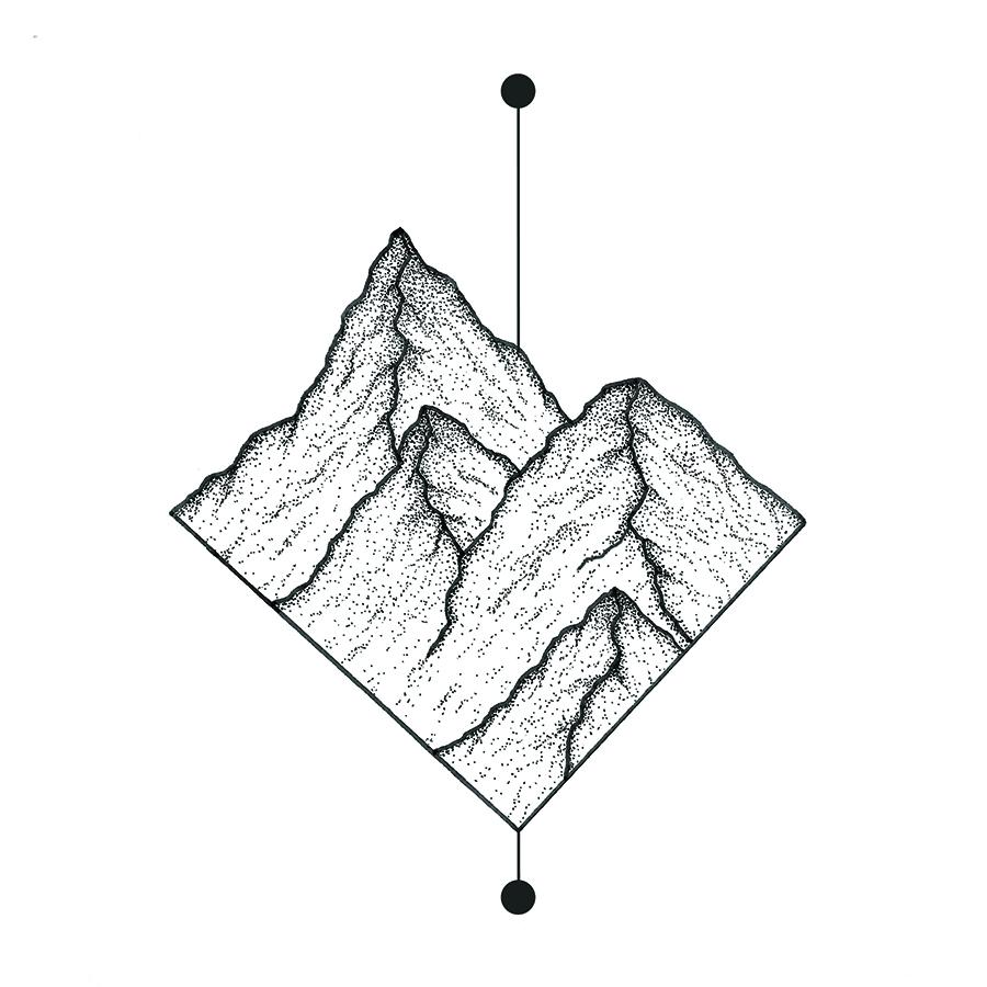 Upright Peak by jy.ink is a temporary tattoo from inkbox - design