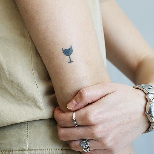 Vino by Stef Luthin is a Food & Drink temporary tattoo from inkbox - 0