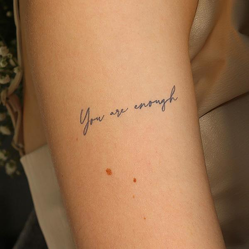 You Are Enough by atticus is a Quotes temporary tattoo from inkbox - 2