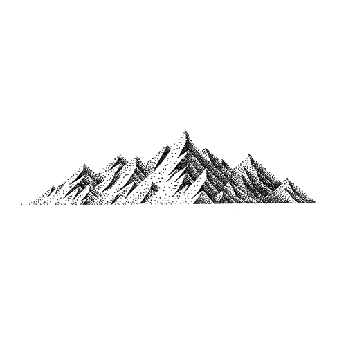 Mountain Range by Carsten Daub is a Nature temporary tattoo from inkbox - stencil