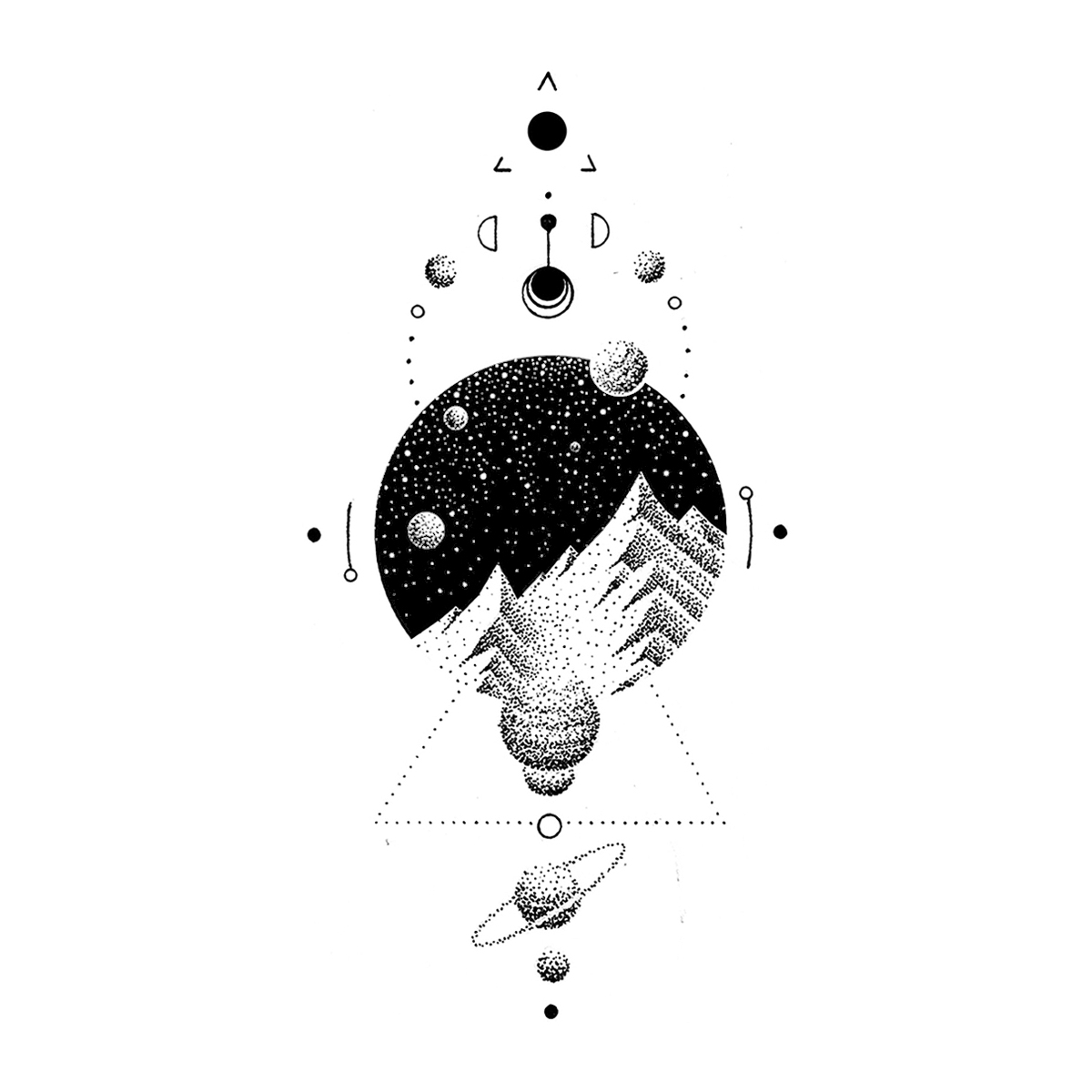 Geospace by Carsten Daub is a temporary tattoo from inkbox - design