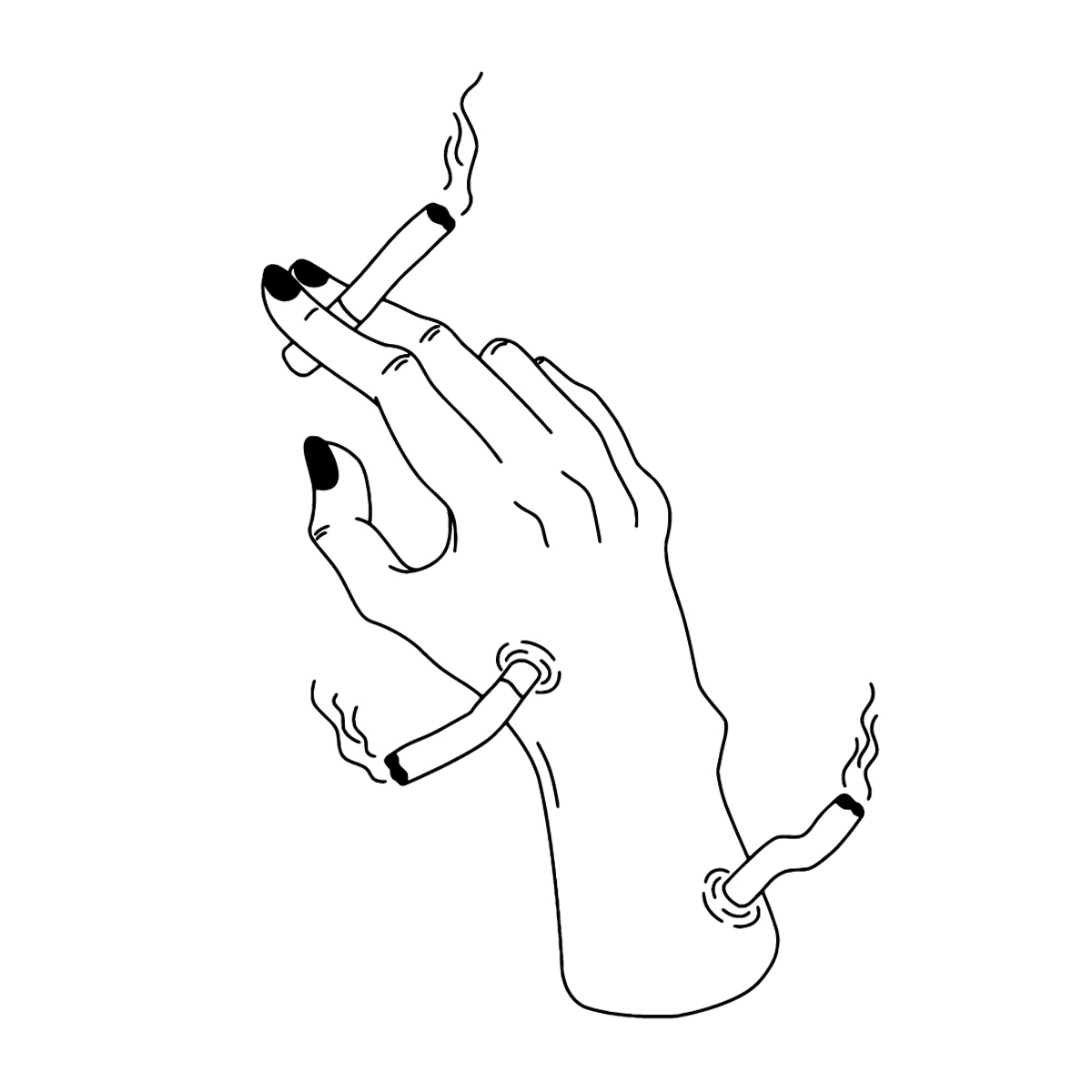Chainsmoker by Jean Valencia is a temporary tattoo from inkbox - design